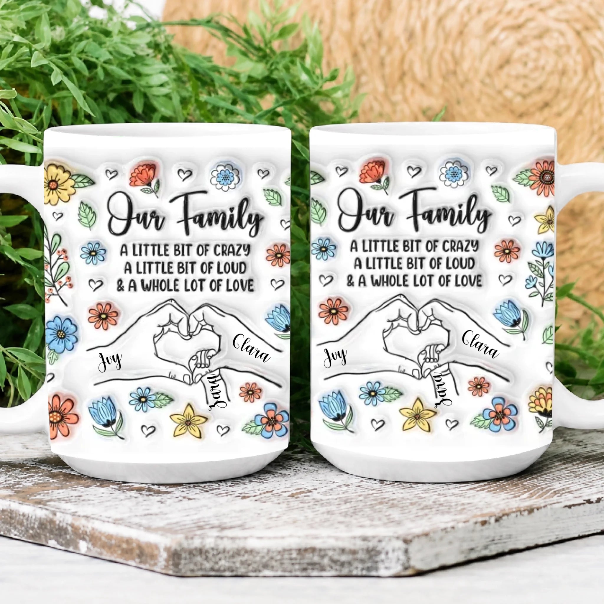 Personalised Mother's Day Mug Holding Hands Keepsake 3D inflated effect Coffee Mug For Mother's Day