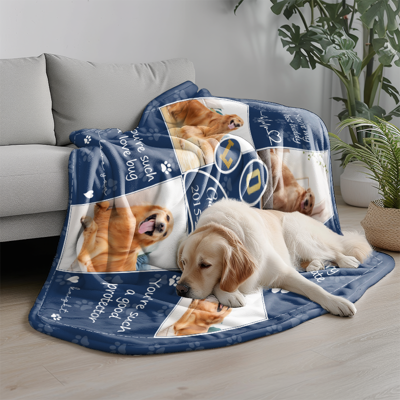 Personalized Dog Blankets Cat Picture Blanket Custom Pet Photo Blanket Dog Dad Gift