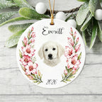 Custom Photo Ceramic Christmas Ornament Gift, Sympathy Gift For Pet Owners, Pet Lovers