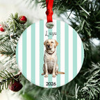 Personalized Pet Photo Christmas Ornament Gift For Dog Cat Mom,Dad,Pet Lovers