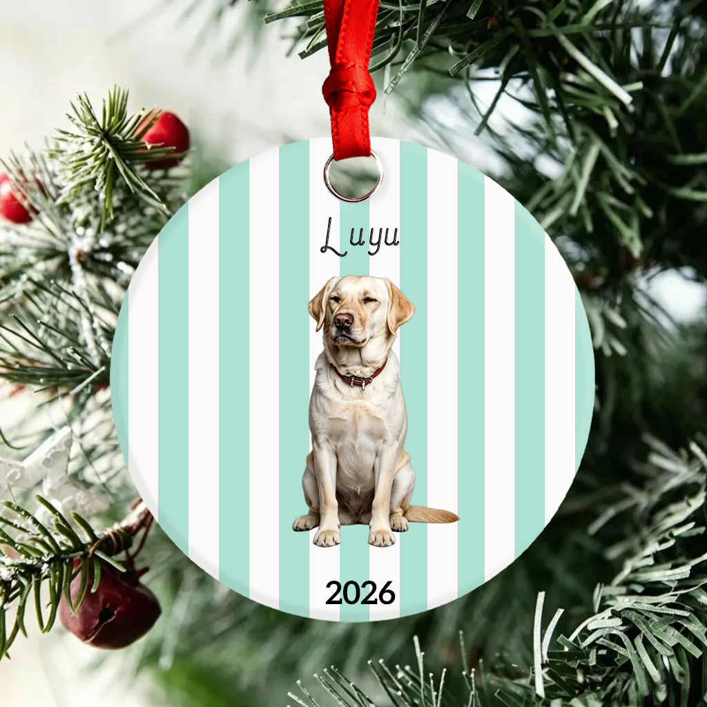 Personalized Pet Photo Christmas Ornament Gift For Dog Cat Mom,Dad,Pet Lovers