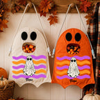 Custom Name Ghost Bag - Personalized Halloween Trick-or-Treat Gift for Kids- Little Spook Big Haul