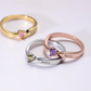 Unique Personalized Jewelry Custom Name Ring with Birthstone