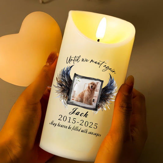 Always Loved Never Forgotten-Personalized Photo LED Candle In Memory