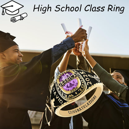 Class of 2025 Graduation Custom Birthstone Class Ring Mementos Graduate Gift