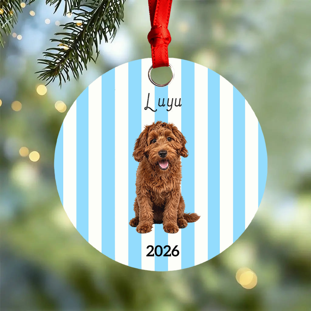 Personalized Pet Photo Christmas Ornament Gift For Dog Cat Mom,Dad,Pet Lovers