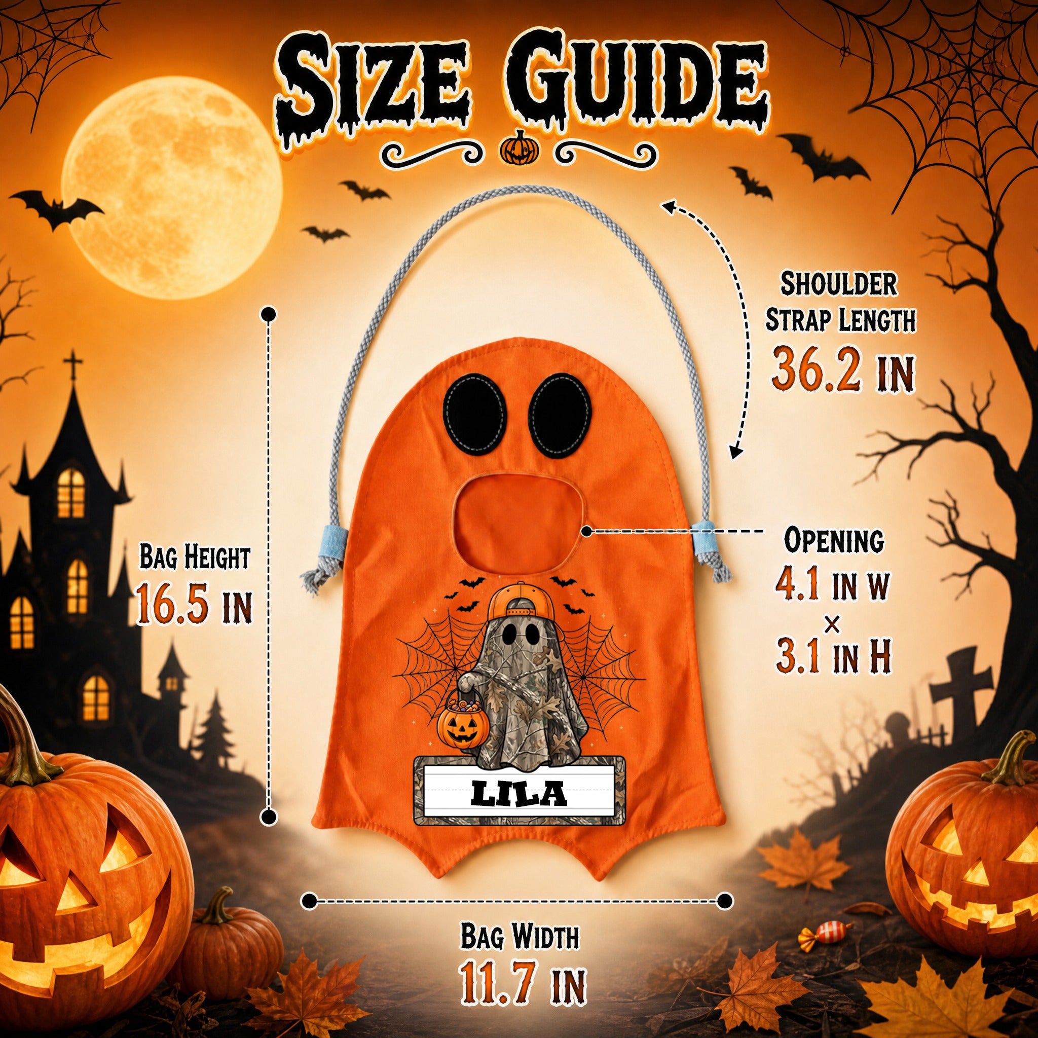 Custom Ghost Bag - Personalized Halloween Gifts For Kids - Spooky Cute Season Is Here