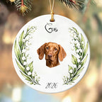 Custom Photo Ceramic Christmas Ornament Gift, Sympathy Gift For Pet Owners, Pet Lovers