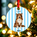 Personalized Pet Photo Christmas Ornament Gift For Dog Cat Mom,Dad,Pet Lovers