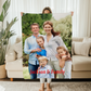 Personalized Soft Photo Throw Blanket with Text Birthday Mother's Day Gift for Family