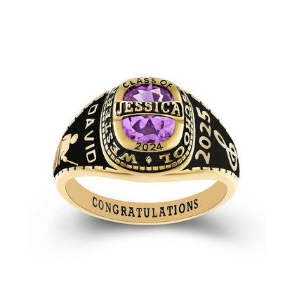 Class of 2025 Graduation Custom Birthstone Class Ring Mementos Graduate Gift