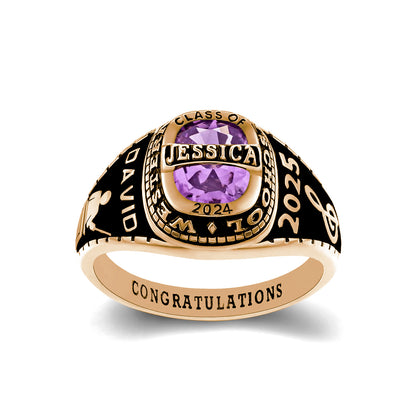 Class of 2025 Graduation Custom Birthstone Class Ring Mementos Graduate Gift