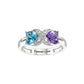 Personalized Gift Idea Birthstone Ring Mother Daughter Ring Promise Ring for Her
