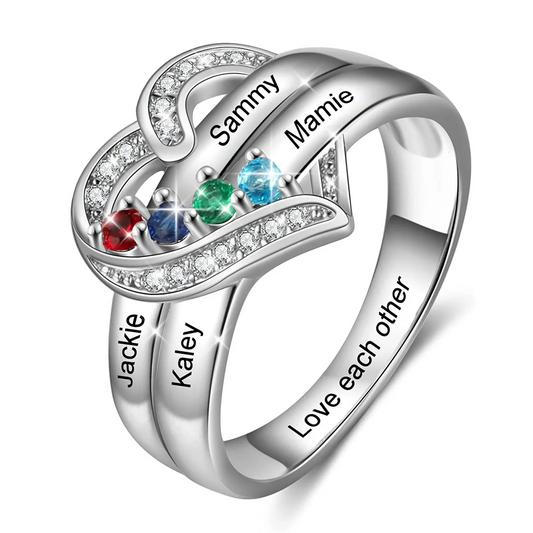 Personalization Name Birthstone Rings