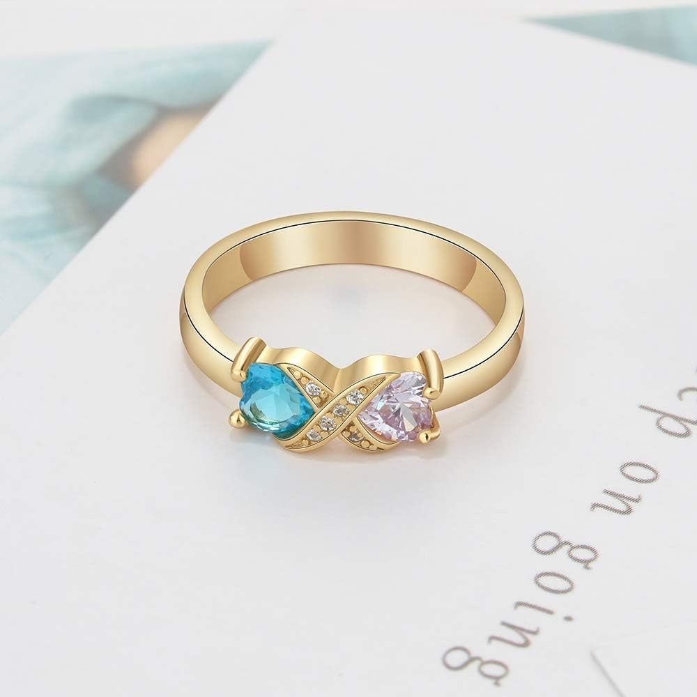 Personalized Gift Idea Birthstone Ring Mother Daughter Ring Promise Ring for Her