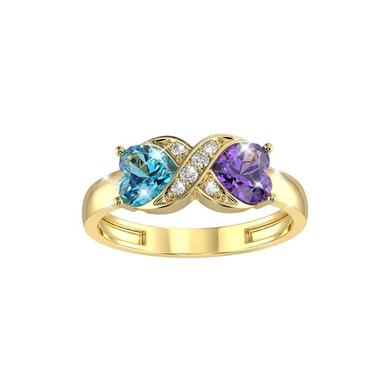 Personalized Gift Idea Birthstone Ring Mother Daughter Ring Promise Ring for Her