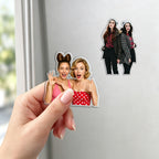 Custom Best Friend Photo Fridge Magnet - Personalized BFF Duo Cutout, Friendship Gift, Kitchen Decor