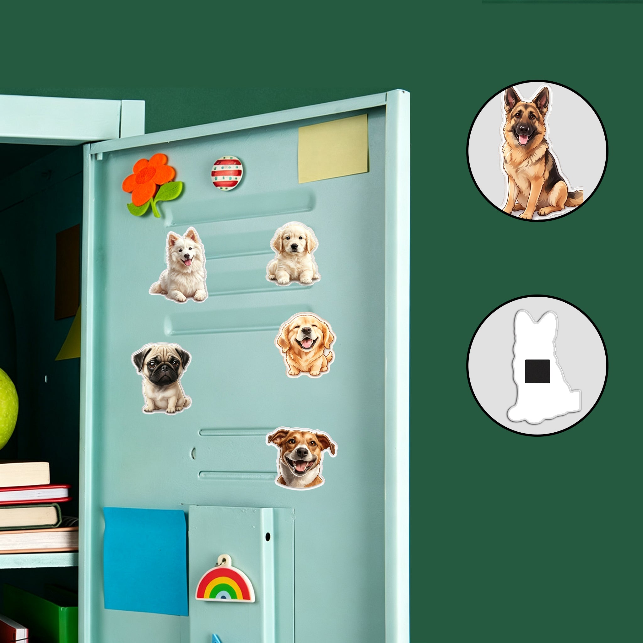 Custom Dog Fridge Magnet,Personalized Pet Illustration Magnet for dog Lover Gift
