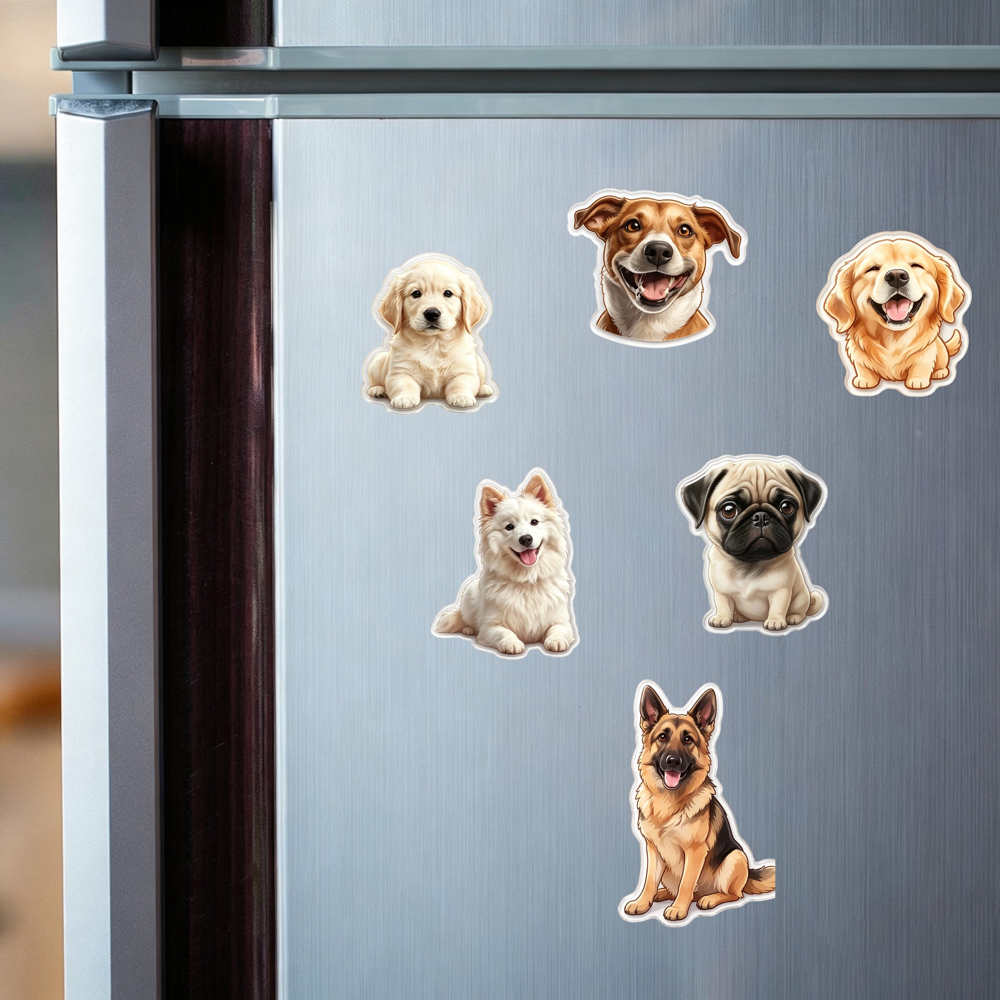 Custom Dog Fridge Magnet,Personalized Pet Illustration Magnet for dog Lover Gift