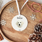 Personalized Christmas Ornament for Dogs, Custom Pet Name Keepsake
