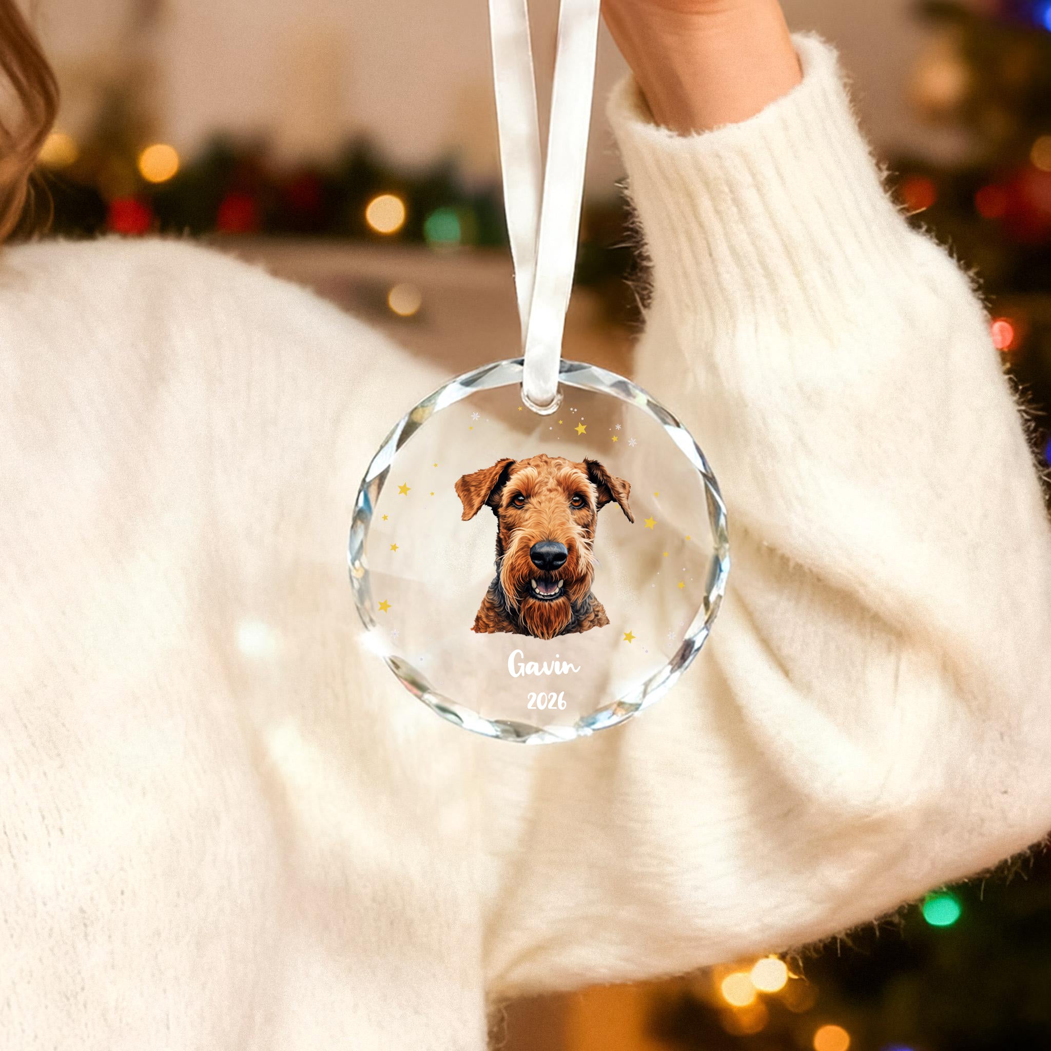 Personalized Dog Christmas Ornament, First Christmas Pet Gift, Custom Dog Name Keepsake, Gifts for Dog Lovers