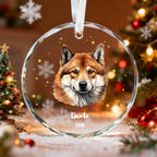Personalized Dog Christmas Ornament, First Christmas Pet Gift, Custom Dog Name Keepsake, Gifts for Dog Lovers