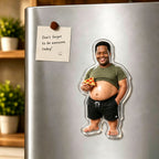 Custom Funny Dad Bod Fridge Magnet - Personalized Chubby Dad Magnet, Kitchen Decor Gift for Him