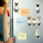 Custom funny Dog in Hoodie Fridge Magnet - Cute Anthropomorphic Pet Magnet - Dog Lover Gift