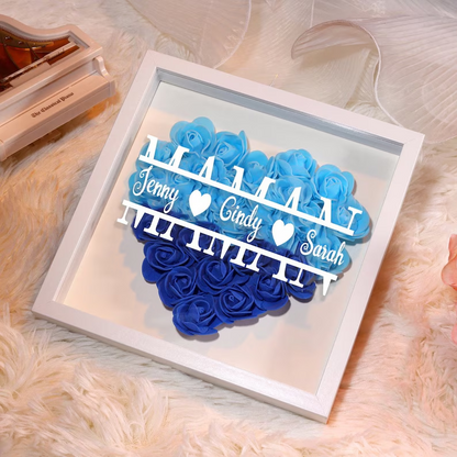 Personalized Flower Shadow Box Frame Decorations Mother's Day Gift