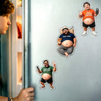 Personalized Funny Dad Fridge Magnet - Custom Dad Bod Cartoon Magnet, Humorous Slogan Kitchen Decor, Father's Day Gift