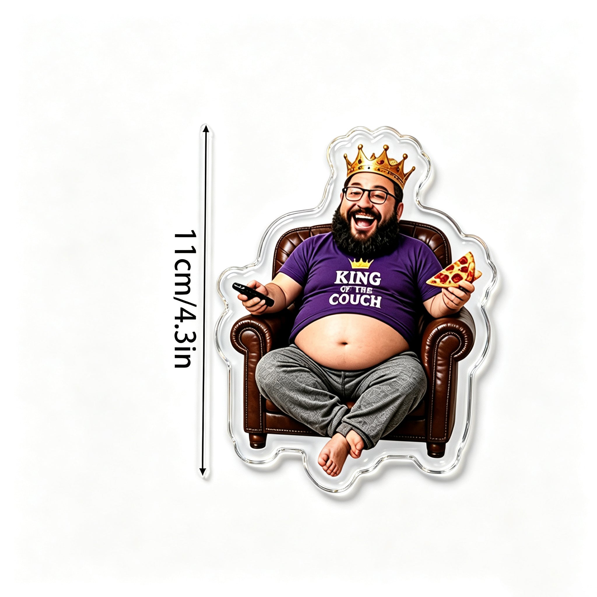 Personalized Funny Dad Fridge Magnet - Custom Dad Bod Cartoon Magnet, Humorous Slogan Kitchen Decor, Father's Day Gift