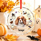 Custom Dog Photo Memorial Halloween Ornament - Personalized Pet Halloween Ornaments