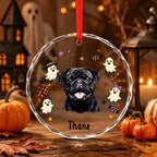 Custom Dog Photo Memorial Halloween Ornament - Personalized Pet Halloween Ornaments