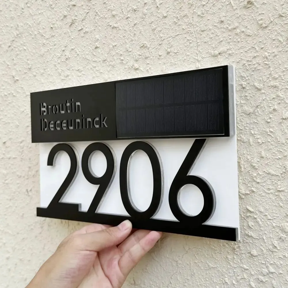 Personalized Home Sign Digital Lights Outdoor LED decoration Street Name Door Logo Gifts