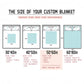 Personalized Soft Photo Throw Blanket with Text Birthday Mother's Day Gift for Family