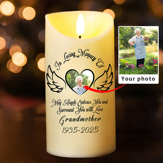 Customize Memories Personalized Photo LED Candle