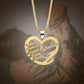 Personalized Names Heart Necklace Engraved Names Anniversary Mother's Day Gift for Her