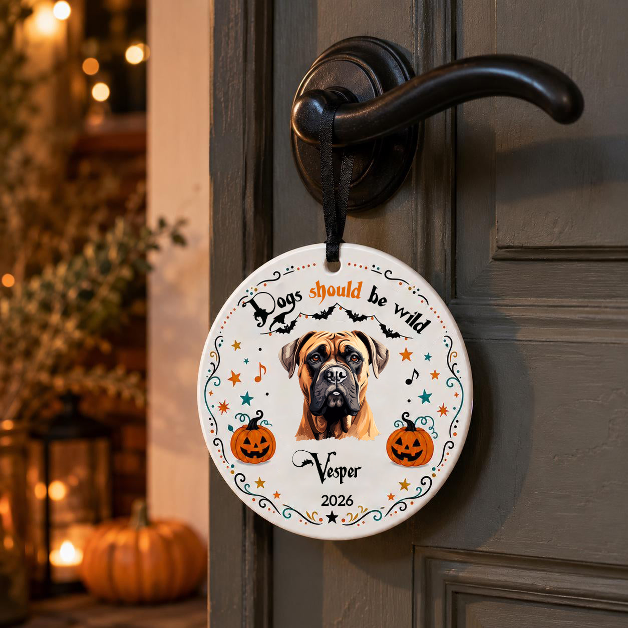 Personalized Dog Halloween Ornament, Custom Dog Halloween Ornament For Pet Lover Gift