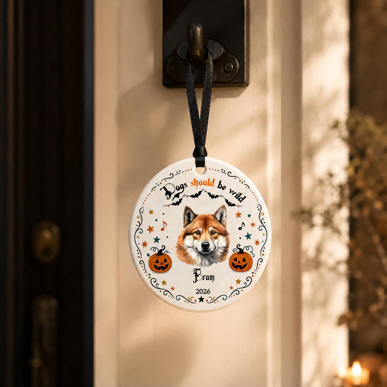 Personalized Dog Halloween Ornament, Custom Dog Halloween Ornament For Pet Lover Gift