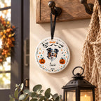 Personalized Dog Halloween Ornament, Custom Dog Halloween Ornament For Pet Lover Gift