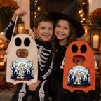 Personalized Spooky Monster Trick or Treat Bag, Custom Name Halloween Candy Tote for Kids