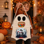 Personalized Spooky Monster Trick or Treat Bag, Custom Name Halloween Candy Tote for Kids