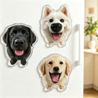 Personalized Funny Dog Nose Fridge Magnet - Custom 3D Squeeze Pet Fridge Magnet, Interactive Kitchen Decor