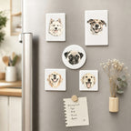 Custom Watercolor Dog Portrait Fridge Magnet - Personalized Pet Illustration, Pet Memorial Gift